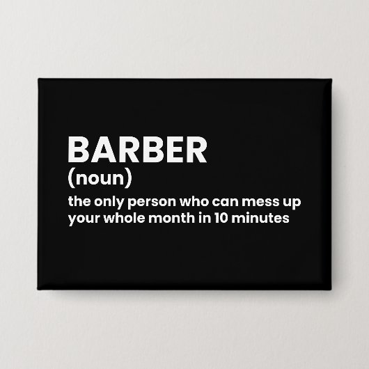 Spaß zur Barberdefinition Button (Vorderseite)