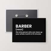 Spaß zur Barberdefinition Button (Vorderseite/Rückseite)