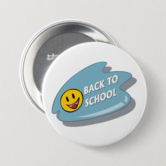 Spaß zurück zum Smiley der Schule Button (Vorne & Hinten)