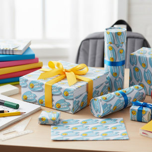 Spaß zurück zum Smiley der Schule Geschenkpapier