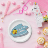 Spaß zurück zum Smiley der Schule Pappteller (Party)