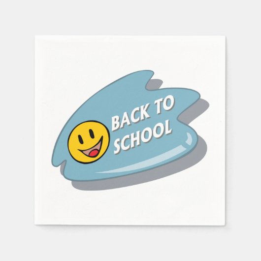 Spaß zurück zum Smiley der Schule Serviette (Vorderseite)