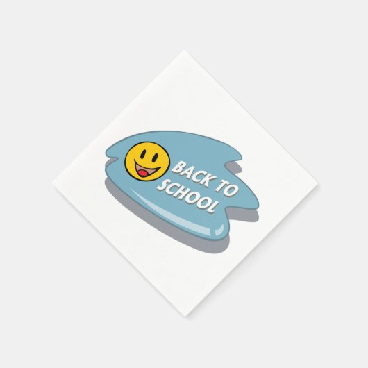Spaß zurück zum Smiley der Schule Serviette (Ecke)