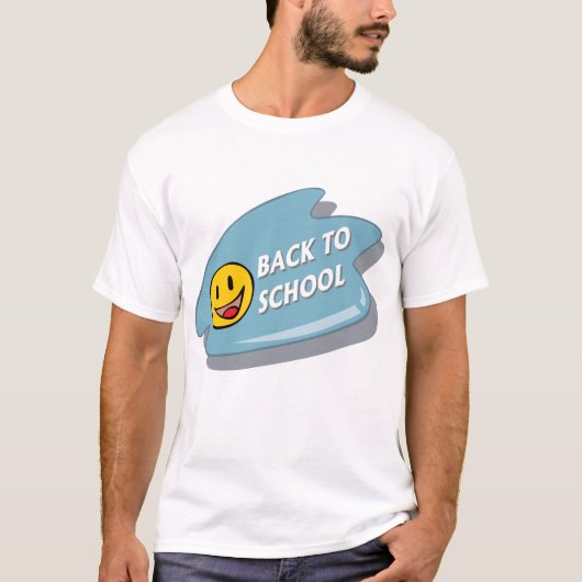 Spaß zurück zum Smiley der Schule T-Shirt (Vorderseite)