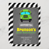 Spaßbus-Geburtstags-Party Einladung (Vorne/Hinten)
