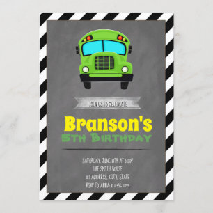 Spaßbus-Geburtstags-Party Einladung