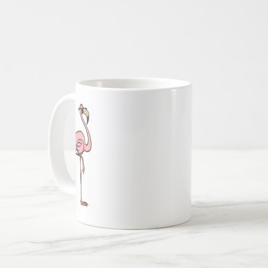 Spaßflamingo-Kaffee-Tasse Kaffeetasse (Vorderseite Links)