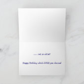 Spaßgeburtstagskarte für Erwachsenen, ein Hund Karte (Innenseite)