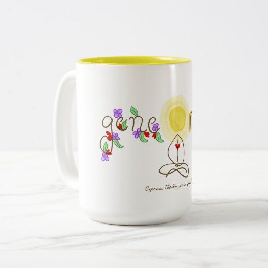 Spaßgekritzel-Tasse Zweifarbige Tasse (Vorderseite Links)