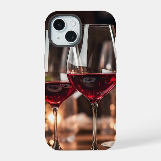 Spaßglas Wein iPhone 15 Hülle (Rückseite)
