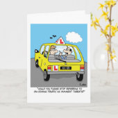 Spaßglückwunschkarte für das Führen der Karte (Gelbe Blume)