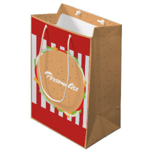 Spaßhamburger-Geschenktasche Mittlere Geschenktüte
