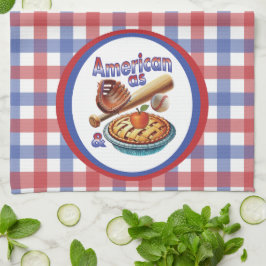 Spaßig amerikanisch wie Baseball & Apfelkuchen Geschirrtuch