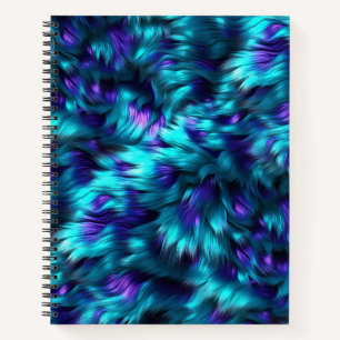 Spaßige blaue und violette Kunststoff-Monsterfell- Notizblock