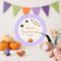 Spaßige bunte Halloween-Geburtstag-Papieraufkleber