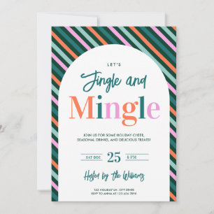 Spaßige Bunte Jingle Mingle Weihnachtsfeier Feiertagskarte