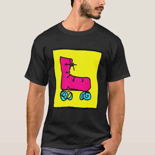 Spaßige Bunte Rollschuhe T-Shirt (Vorderseite)