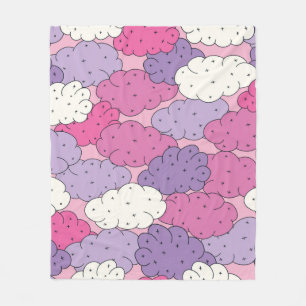 Spaßige Cartoon-Wolken. Vintage-Wiederholung. Fleecedecke