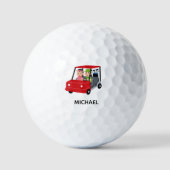 Spaßige einzigartige Cart-Monogramm-Name Golfbälle (Vorderseite)