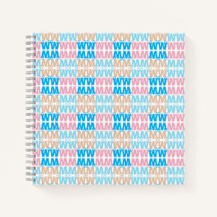Spaßige Elegante Monogrammierte Rosa Blaue Kinders Notizblock