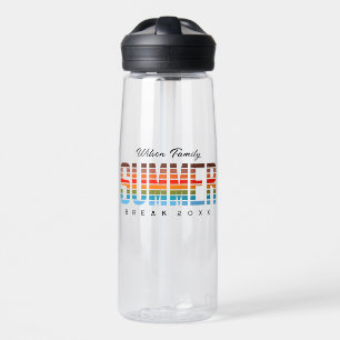 Spaßige Familien-Sommerferien Strandurlaub Sonnenu Trinkflasche
