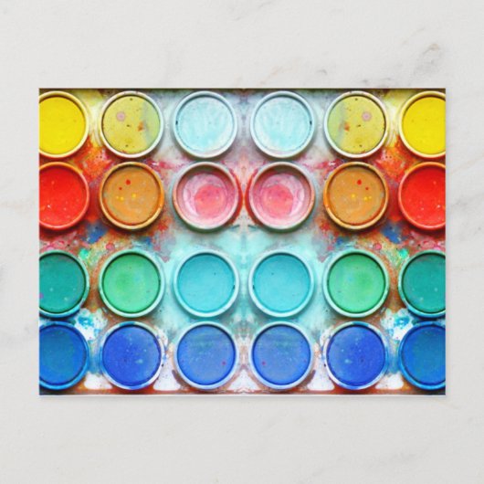 Spaßige Farbpalette Postkarte (Vorderseite)