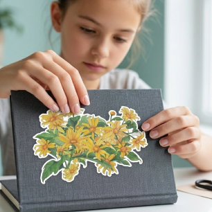 Spaßige Florale Aquarell-Gelbe-Daisy-Geschenke Aufkleber