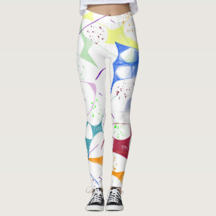 Spaßige Formen und Spritzer Leggings