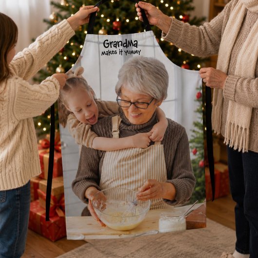 Spaßige Foto-Schürze Großmutter Weihnachtsgeschenk Schürze