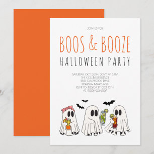 Spaßige Geister-Cocktails Boos und Alkohol Hallowe Einladung