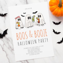 Spaßige Geister-Erwachsene-Buh und Alkohol-Hallowe