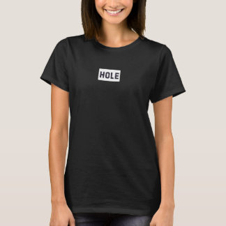 Spaßige Grafik (eingefasstes einzelnes Wort) Loch T-Shirt