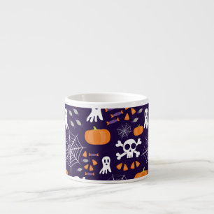 Spaßige gruselige Halloween-Figuren Espressotasse