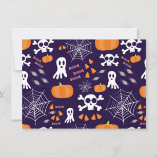 Spaßige gruselige Halloween-Figuren Karte