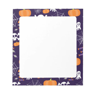 Spaßige gruselige Halloween-Figuren Notizblock