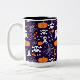 Spaßige gruselige Halloween-Figuren Zweifarbige Tasse