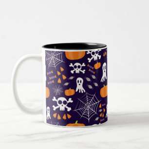 Spaßige gruselige Halloween-Figuren Zweifarbige Tasse