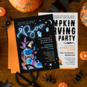 Spaßige gruselige Halloween-Nacht-Hexenhaus-Party Einladung