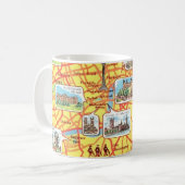 Spaßige Karte von London England Tasse (Vorderseite Links)