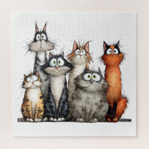 Spaßige Katzen Puzzle