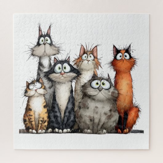 Spaßige Katzen Puzzle (Vertikal)