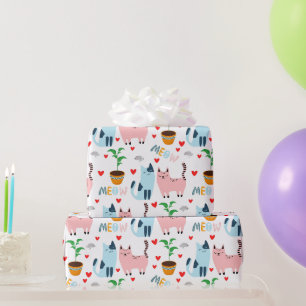 Spaßige Katzen und Mäuse Geschenkpapier