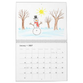 Spaßige KI-Kinderkunst Farbige Bilder Kalender (Jan 2027)
