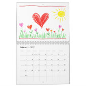 Spaßige KI-Kinderkunst Farbige Bilder Kalender (Feb 2027)