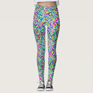 Spaßige künstlerische farbenfrohe Konfetti-Punkte  Leggings