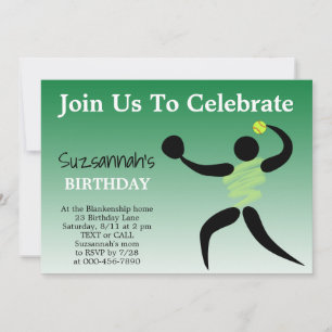 Spaßige Mädchen-Softball-Einladung zum persönliche Einladung