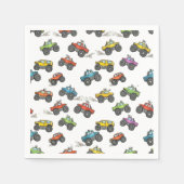 Spaßige Monster-Truck-Geburtstagsfeier Serviette (Vorderseite)