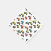 Spaßige Monster-Truck-Geburtstagsfeier Serviette (Ecke)