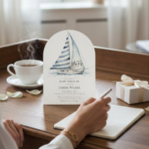 Spaßige Nauti Bouy Nautical Baby Shower Einladung