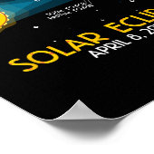 Spaßige niedliche totale Sonnenfinsternis 2024 Wis Poster (Ecke)